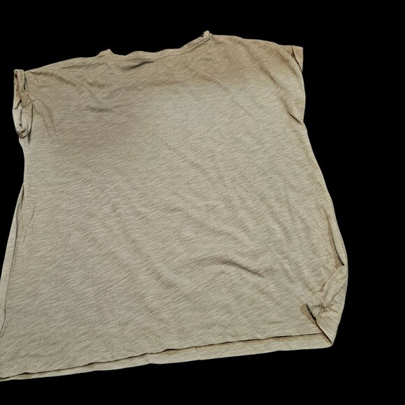 Max Studio Favorite Tee Gray Short Sleeve Top – Size Medium - Picture 4 of 5